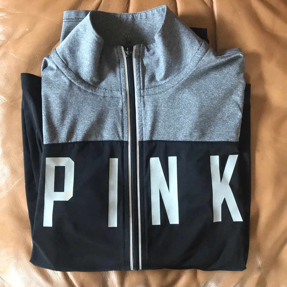 Pink athletic sweater